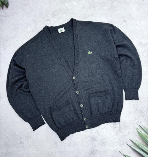 Vintage lacoste knit cardigan - lacoste,