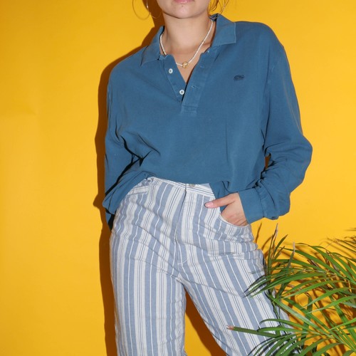 Blue long vintage wash sleeve - long,